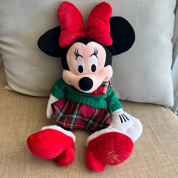 Disney Store Exclusive 2012 Christmas Mickey & Minnie Plush w/ Vintage Ornaments - Picture 5 of 8